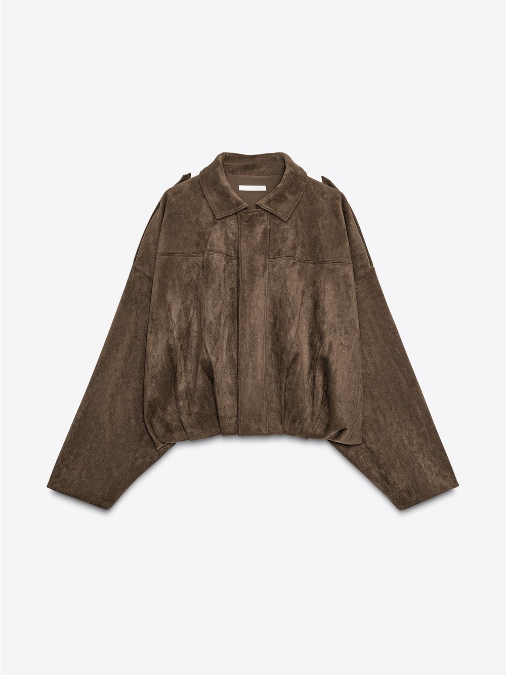 Zara Brown Faux Suede Jacket